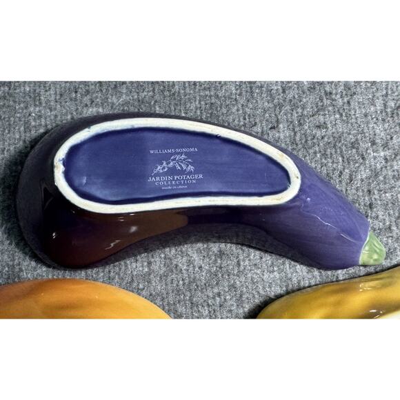 Williams Sonoma Jardin Potager Veggie Bowls - Pumpkin/Pepper/Eggplant - Set of 3 - Picture 8 of 8